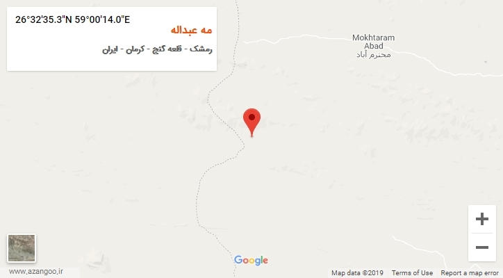 روستای مه عبداله بر روی نقشه