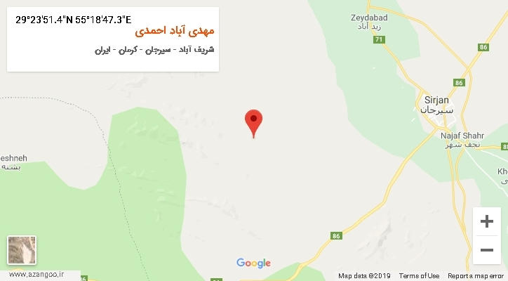 روستای مهدی آباد احمدی بر روی نقشه