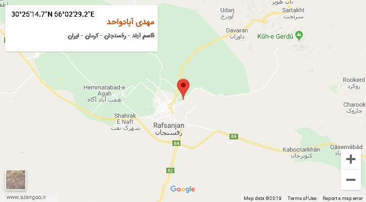 روستای مهدی آبادواحد بر روی نقشه