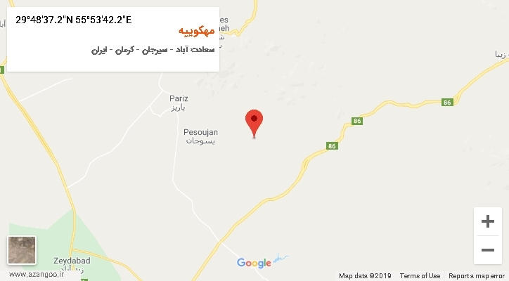 روستای مهکوییه بر روی نقشه