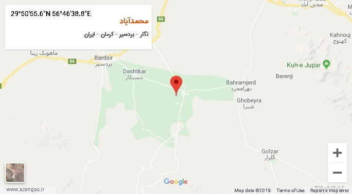 روستای محمدآباد بر روی نقشه