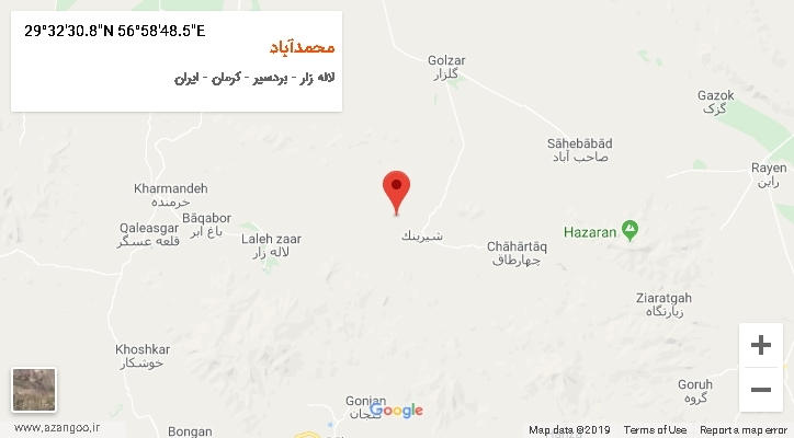 روستای محمدآباد بر روی نقشه