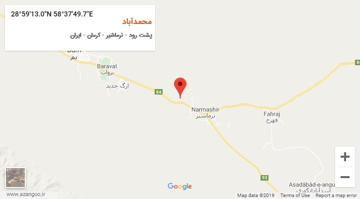 روستای محمدآباد بر روی نقشه