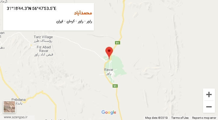 روستای محمدآباد بر روی نقشه