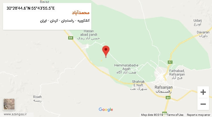 روستای محمدآباد بر روی نقشه