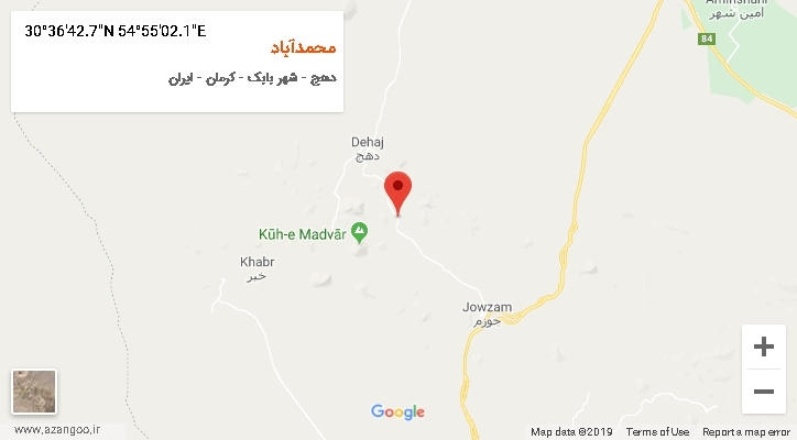 روستای محمدآباد بر روی نقشه