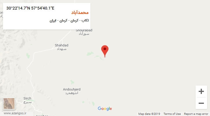 روستای محمدآباد بر روی نقشه