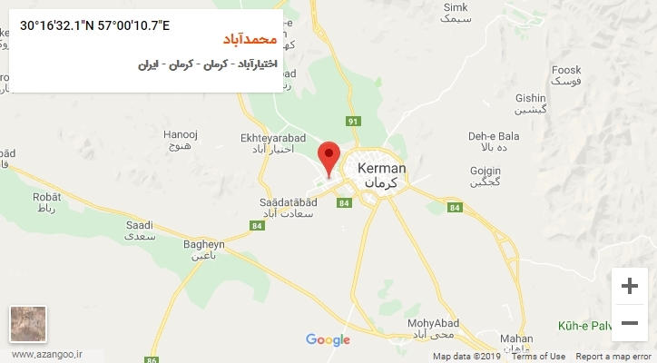 روستای محمدآباد بر روی نقشه