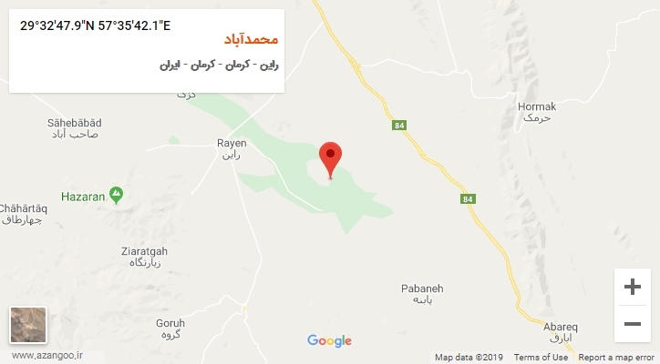 روستای محمدآباد بر روی نقشه