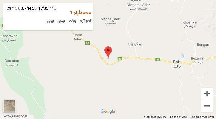 روستای محمدآباد1 بر روی نقشه