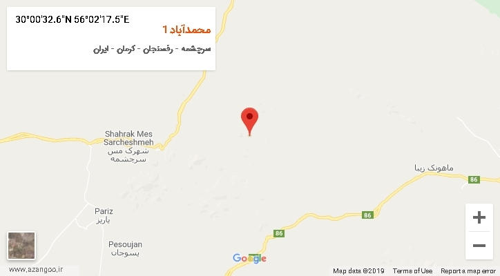 روستای محمدآباد1 بر روی نقشه