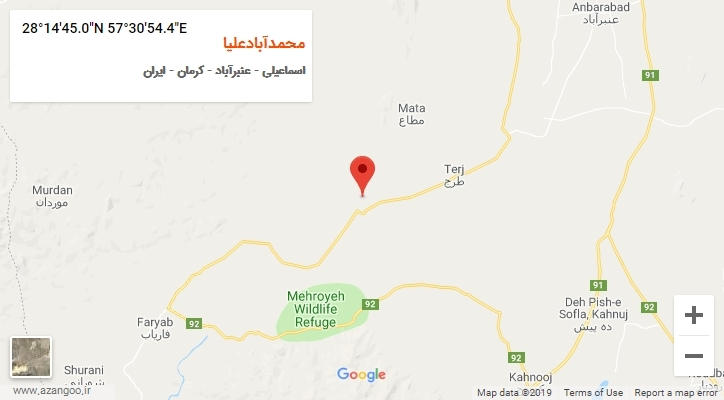 روستای محمدآبادعلیا بر روی نقشه