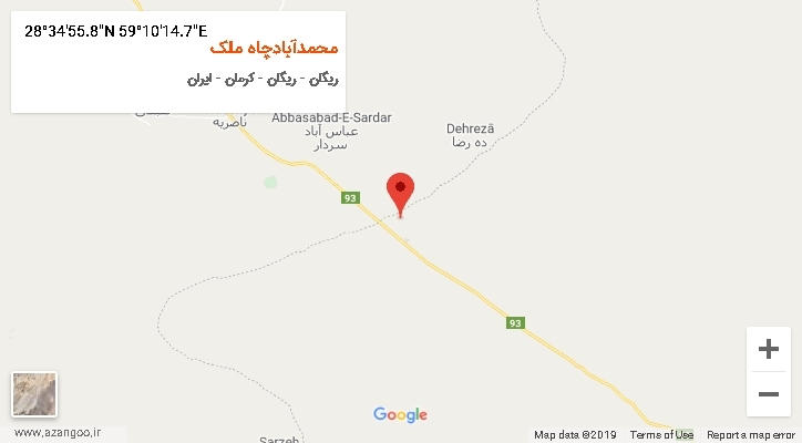 روستای محمدآبادچاه ملک بر روی نقشه