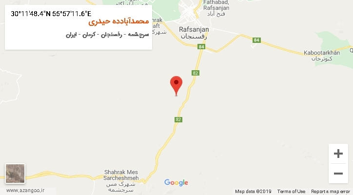 روستای محمدآبادده حیدری بر روی نقشه