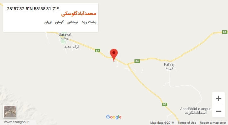 روستای محمدآبادگلوسکی بر روی نقشه