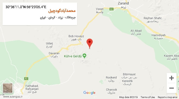 روستای محمدآبادگودچیل بر روی نقشه