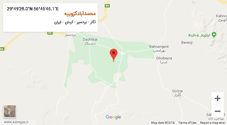 روستای محمدآبادگزوییه بر روی نقشه