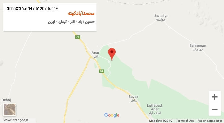 روستای محمدآبادکهنه بر روی نقشه