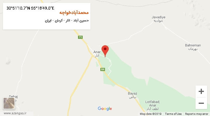 روستای محمدآبادخواجه بر روی نقشه