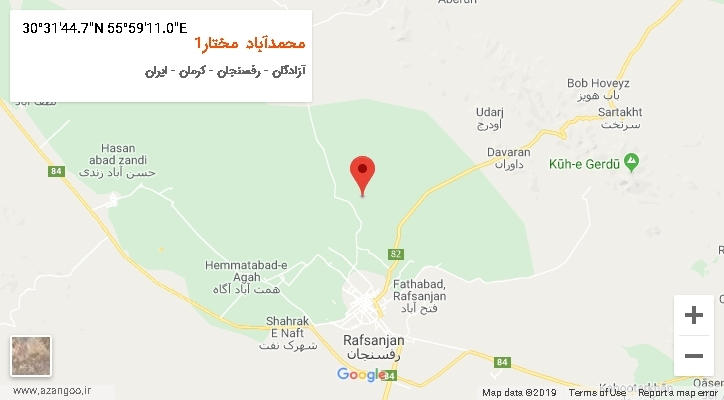 روستای محمدآباد مختار1 بر روی نقشه