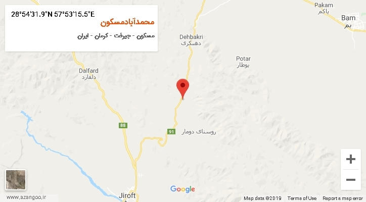 روستای محمدآبادمسکون بر روی نقشه
