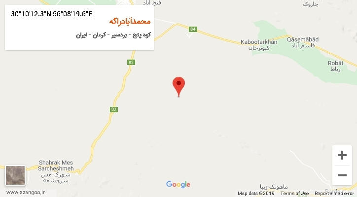 روستای محمدآبادراگه بر روی نقشه