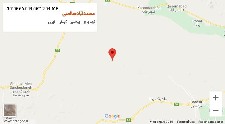 روستای محمدآبادصالحی بر روی نقشه