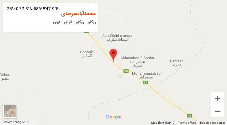 روستای محمدآبادسرحدی بر روی نقشه