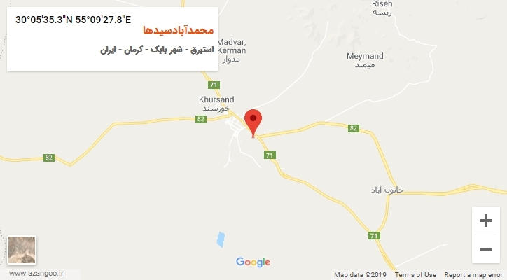 روستای محمدآبادسیدها بر روی نقشه