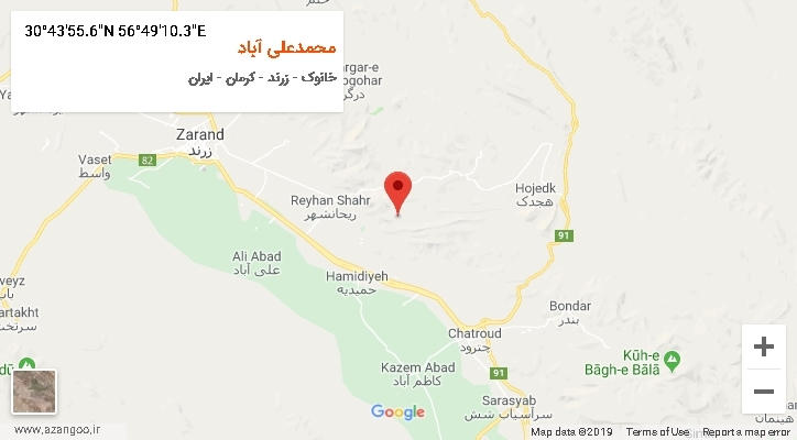 روستای محمدعلی آباد بر روی نقشه