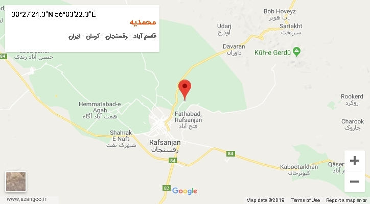 روستای محمدیه بر روی نقشه