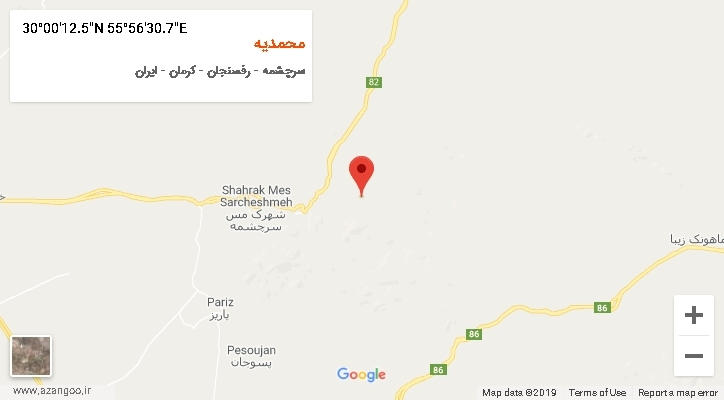 روستای محمدیه بر روی نقشه