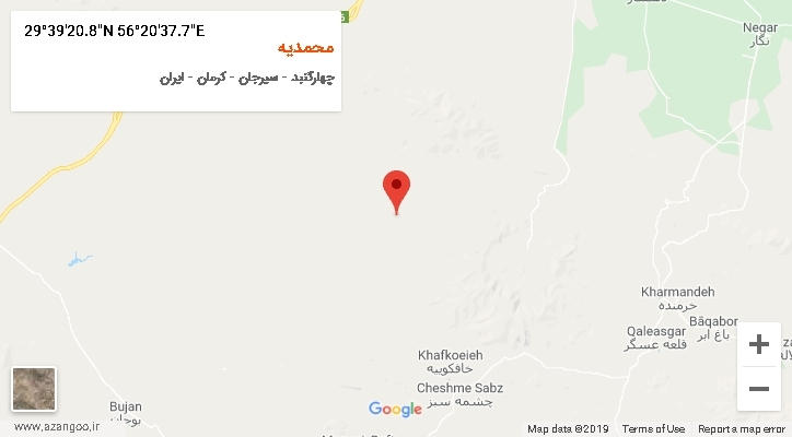 روستای محمدیه بر روی نقشه
