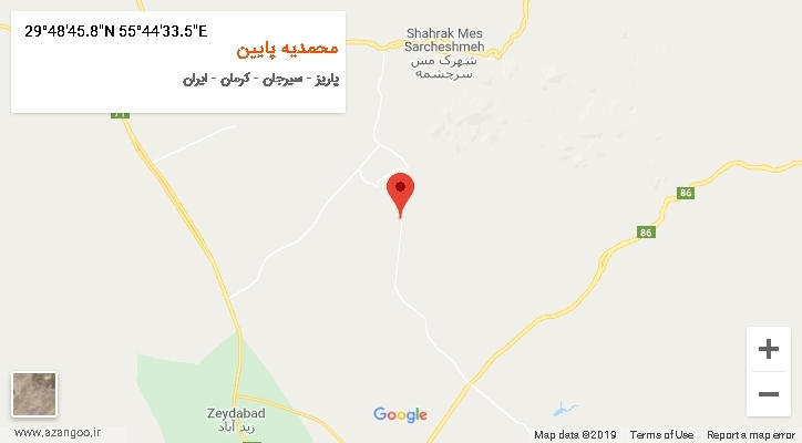 روستای محمدیه پایین بر روی نقشه