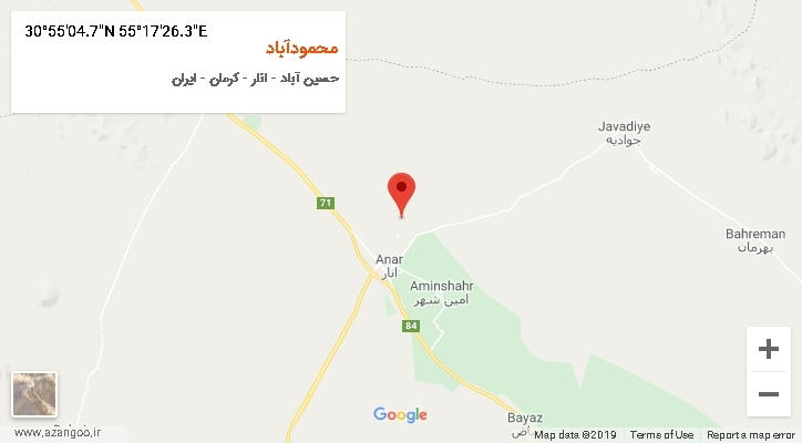 روستای محمودآباد بر روی نقشه