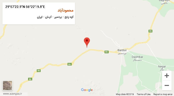 روستای محمودآباد بر روی نقشه