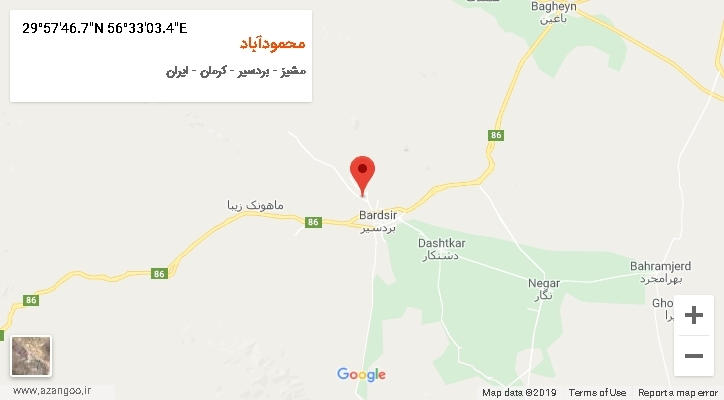 روستای محمودآباد بر روی نقشه