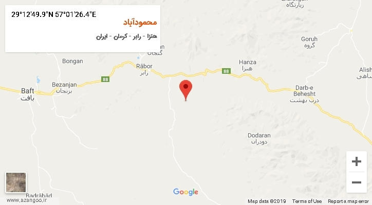 روستای محمودآباد بر روی نقشه