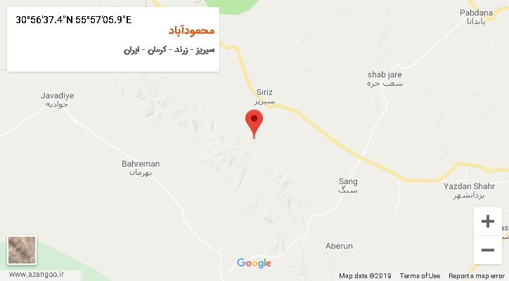 روستای محمودآباد بر روی نقشه