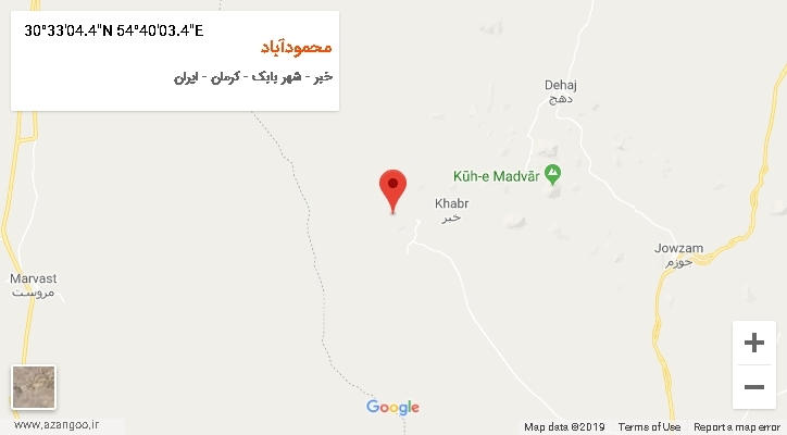 روستای محمودآباد بر روی نقشه