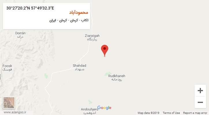 روستای محمودآباد بر روی نقشه