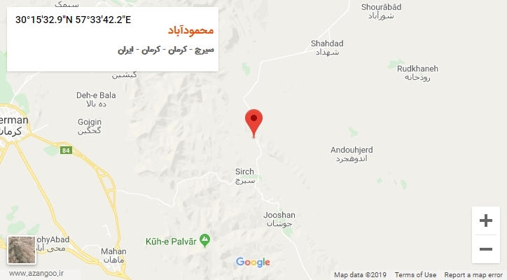 روستای محمودآباد بر روی نقشه