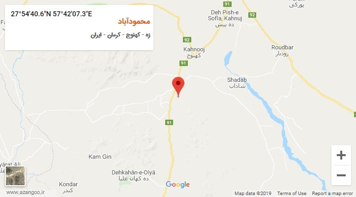 روستای محمودآباد بر روی نقشه