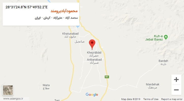 روستای محمودآبادبرومند بر روی نقشه