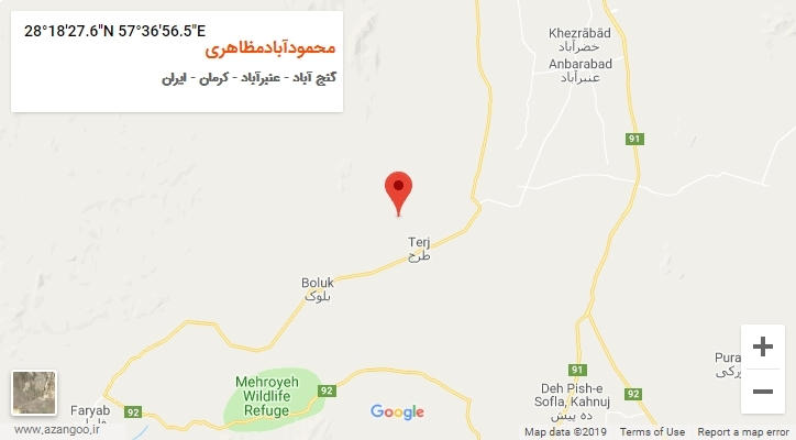 روستای محمودآبادمظاهری بر روی نقشه