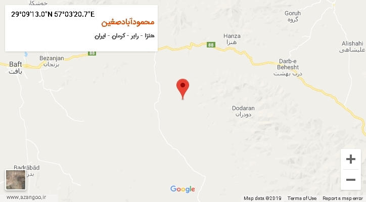 روستای محمودآبادصغین بر روی نقشه
