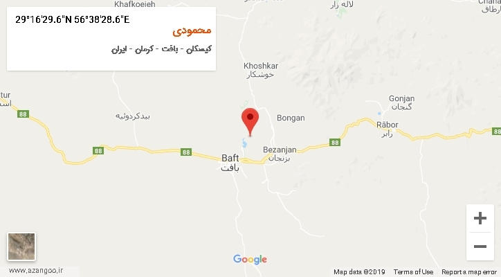 روستای محمودی بر روی نقشه