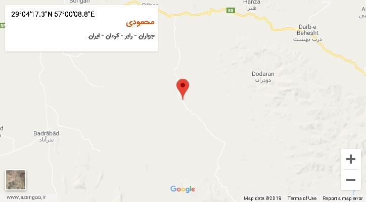 روستای محمودی بر روی نقشه