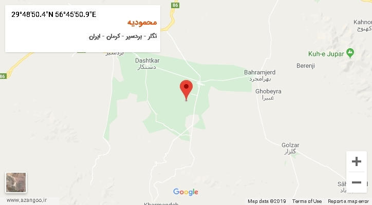 روستای محمودیه بر روی نقشه