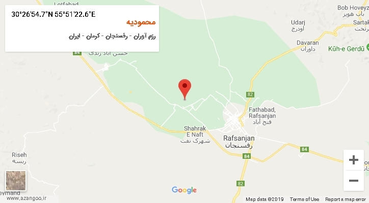 روستای محمودیه بر روی نقشه